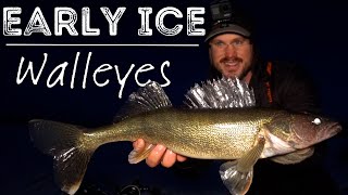 OVERLOOKED Location for Early Ice Walleyes | Ice Fishing Walleye Locations & Presentations