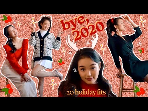 20 HOLIDAY OUTFITS IN 2 MINUTES to celebrate the end of a sh*tty 2020 🎄🎁 ✨