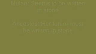 Mulan Jr.: Written In Stone (Reprise) with lyrics