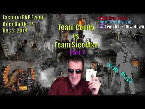 Factorio PVP Biter Battles 17 - Team SteelAxe vs. Team Comfy - Part 1