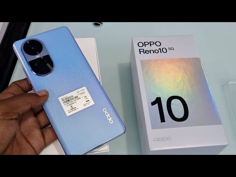 OPPO RENO 10 5G UNBOXING & FIRST IMPRESSION | OPPO RENO 10 5G ICE BLUE  | GURUDEB INFO