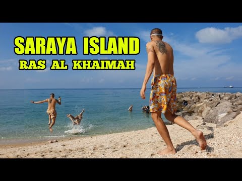 SARAYA ISLAND RAS AL KHAIMAH | UAE HIDDEN BEACH | pink lake #beach #beachlife #camping