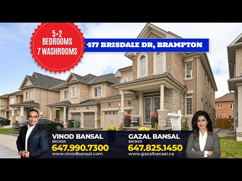 477 Brisdale Dr., Brampton - Listed By Vinod Bansal & Gazal Bansal