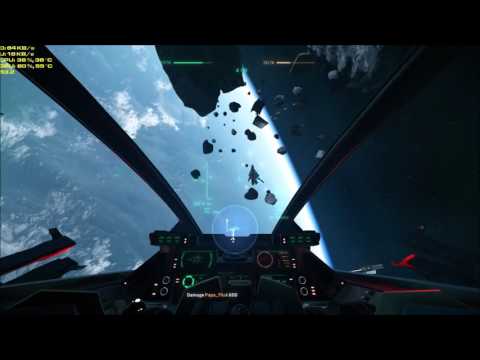 SC AC 2.5 Sabre combat - a bugged Mustang damage state