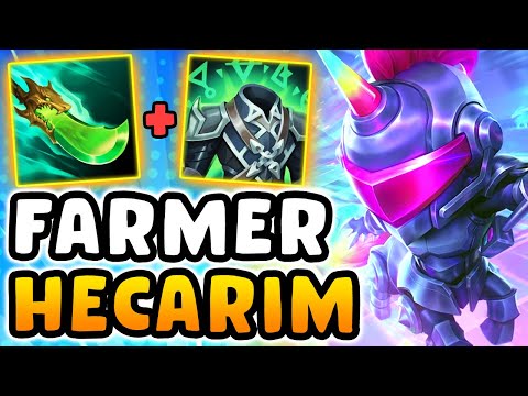 THIS NEW HECARIM BUILDS IS NOT FAIR. I FARMED 10CS A MINUTE AND BECAME A MONSTER