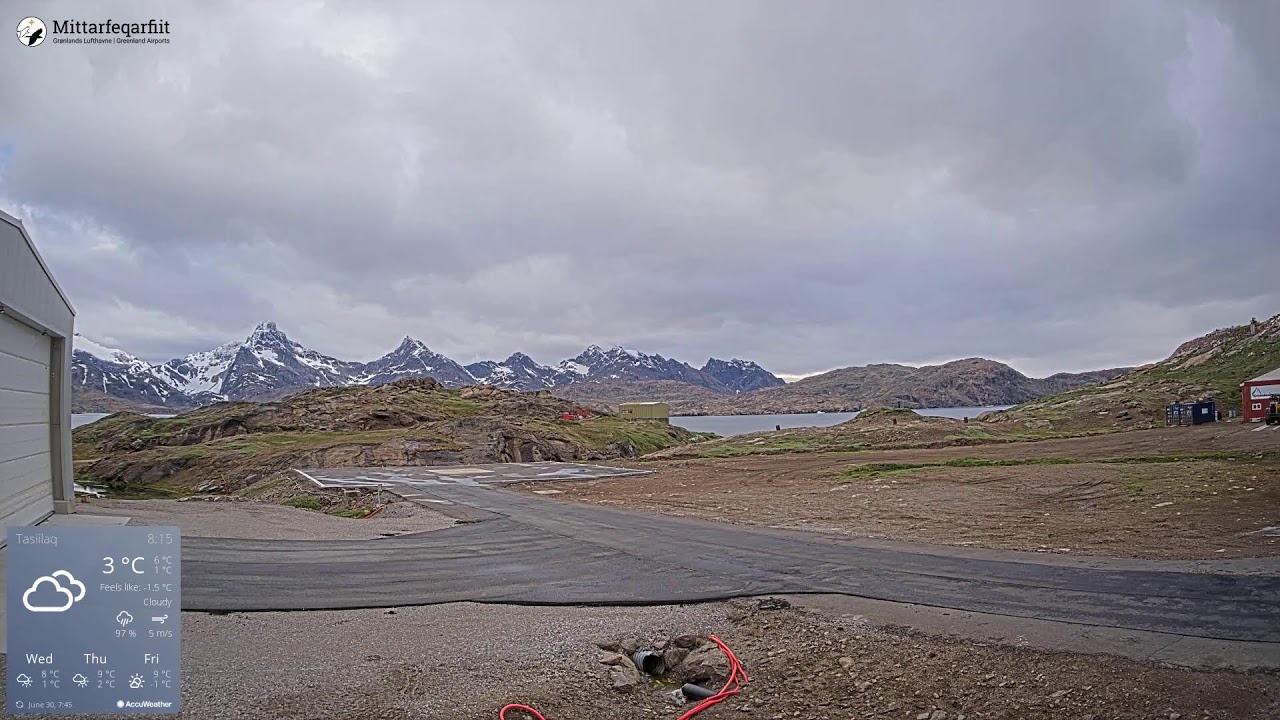Live webcam view of Helipuerto de Tasiilaq Ártico