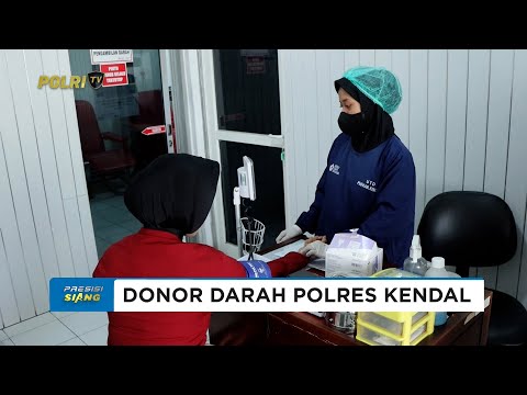 POLRES KENDAL RAYAKAN HUT KE-74 HUMAS POLRI DENGAN DONOR DARAH