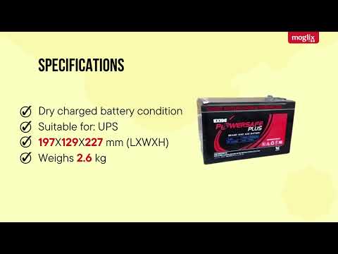 Buy Exide Powersafe Plus 9Ah 12V Sealed Lead Acid Battery, EP 1234W Online  At Price ₹1539