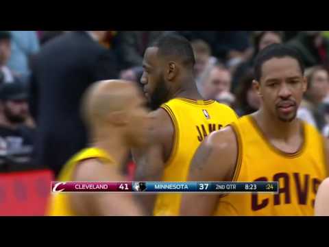 Lebron James Amazing Pass to Derrick Williams! | Cavs vs Wolves | Feb 14, 2017