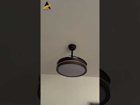 Modern Remote Control Decorative Retractable Chandelier Fan LED Ceiling Fans with Light