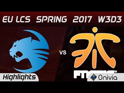 ROC vs FNC Highlights Game 1 EU LCS Spring 2017 W3D3 Roccat vs Fnatic   YouTube 720p