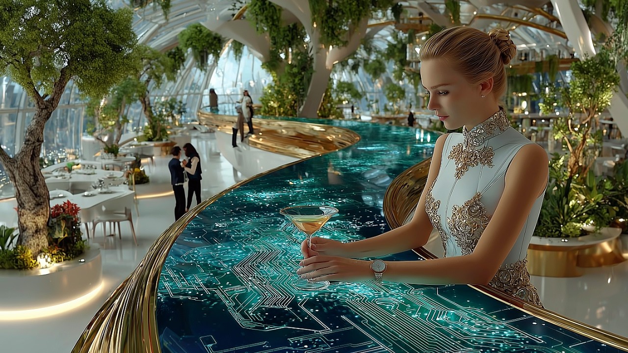 Smart Golden Cities of 2100 (4K) | 1 Hour Nature + Sci-Fi Future City Exploration