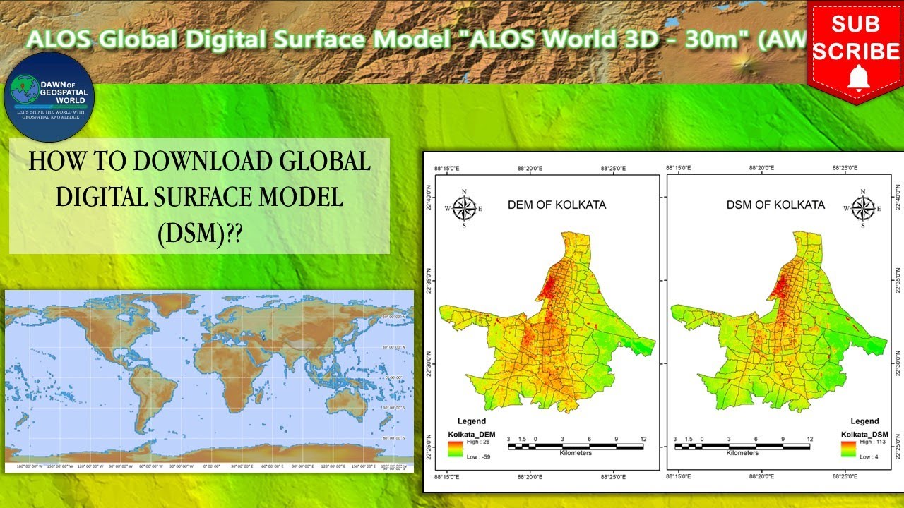 How to Download Global Digital Surface Model Data | What is Digital Surface Model (DSM)