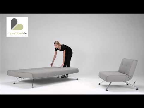 CLUBBER Schlafsofa / Sessel mit Chromfüßen von Innovation - Gästebett - mysofabed.de