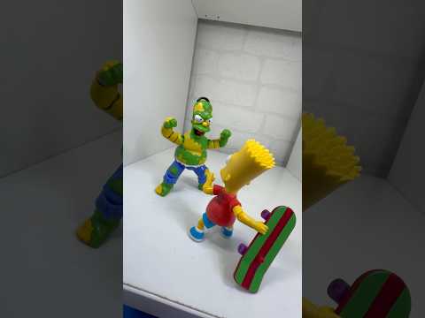 Homer Simpson turns into Hulk🤣 #fyp #thesimpsons #homersimpson #brickaway #actionfigures #simpsons