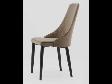 Стул "Ларс" (Велюр Черный/Металл Черный)/SG/Lrg