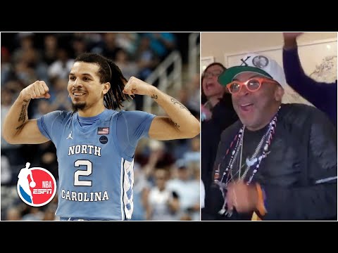 史派克·李慶祝柯爾·安東尼被魔術隊選中，第15順位！| 2020 NBA 選秀 (Spike Lee celebrates Cole Anthony getting drafted No. 15 overall by the Magic | 2020 NBA Draft)