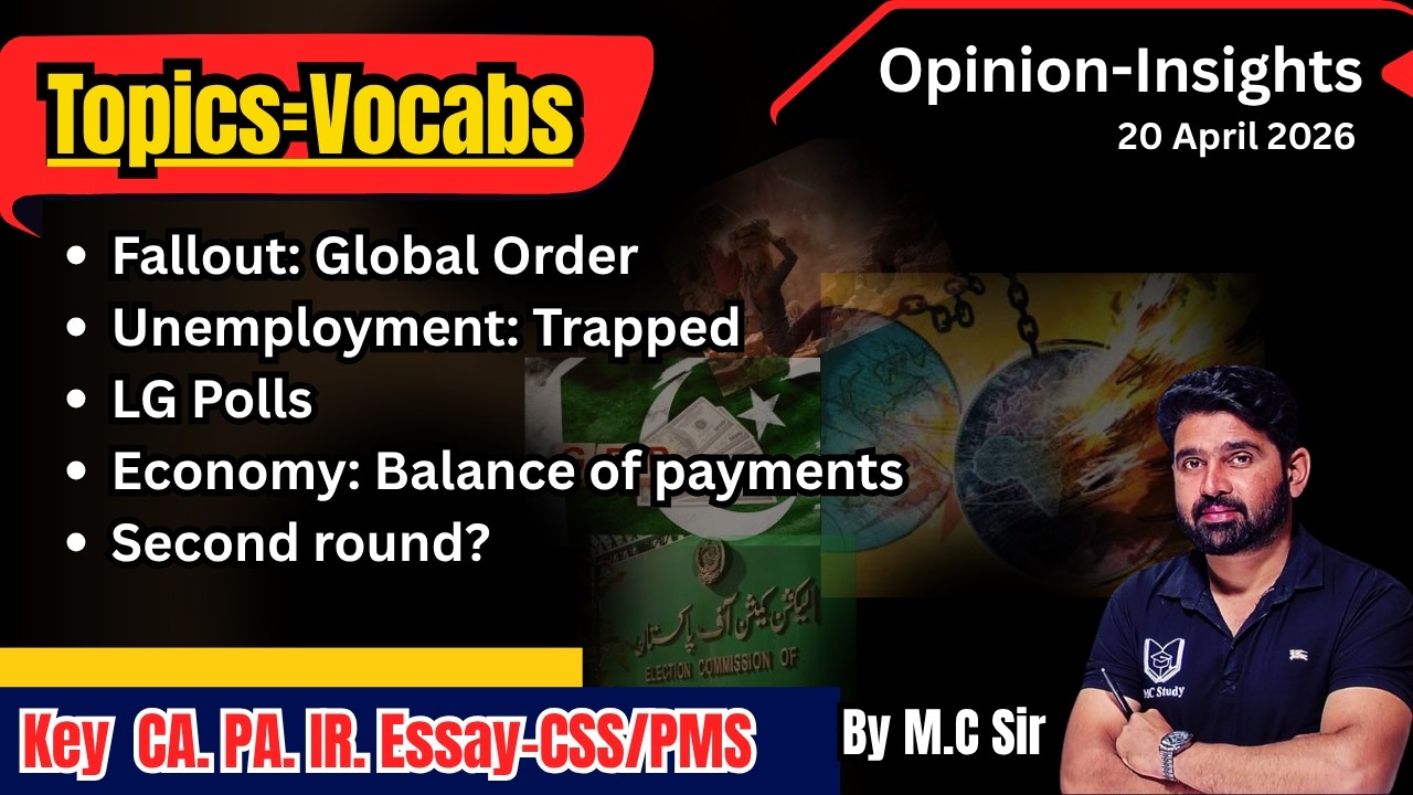 Global Crisis & Pakistan’s Challenges: Economy, Diplomacy & Governance | CSS/PMS