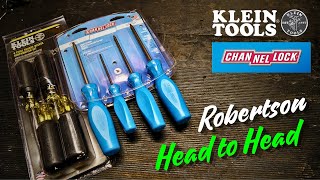 Robertson (Square-Recess) Head 2 Head: Comparing Channellock SQ-4H vs Klein Tools 85664 Screwdrivers