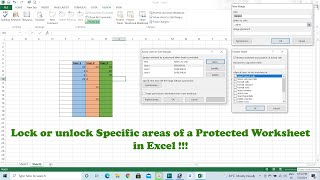 Lock or Unlock Specific Areas of a Protected Worksheet in Excel !!!