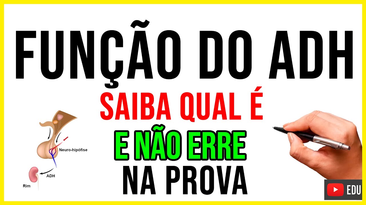 QUAL A FUNÇÃO DO HORMÔNIO ADH? - Aprenda o que é em 3 minuto! Não Erre Nunca na PROVA!