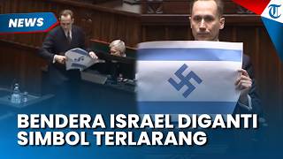 Riuh! Anggota DPR Polandia Bentangkan Bendera Israel dengan Simbol Terlarang Disorot