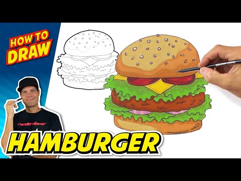 How to Draw a HAMBURGER | Easy Steps Beginner