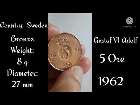 5 Ore 1962 Sweden Coin