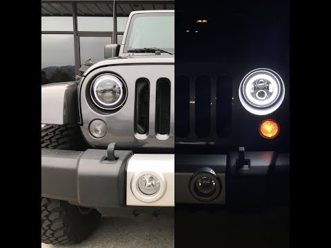 NO WIRE CUTTING?????? How To Install LED Halo Lights With DRL (Jeep JK)