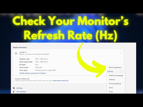 How to Check Your Monitor’s Refresh Rate (Hz) in Windows 11