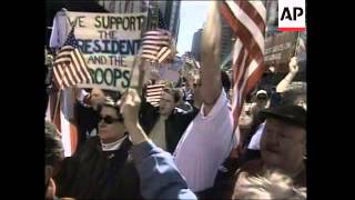 Pro and anti war rallies