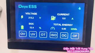 Hệ thống lithium áp cao giá rẻ chạy với các loại biến tần hiện tại ! Deye seplos omlika