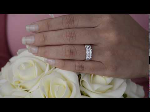 1.5 Ct. Ten Stone Double Row Shared Prong Wedding Band - TwoBirch TB-WR-0228-WG-N