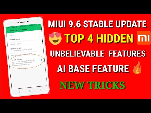MIUI 9.6 - Top 4 Hidden features | miui 9.6 small tips and tricks new features | miui 9.6.2.0 Video