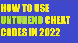 How to use unturned cheat codes/cheats in 2022