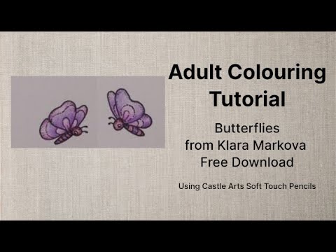 Adult Colouring Tutorial Butterflies - from Klara Markova Free Download