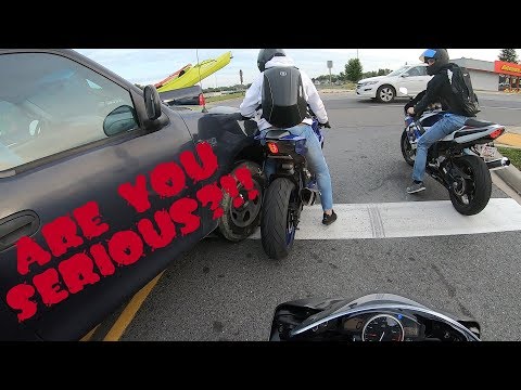 Crazy dude in truck hit motorcycle!!! Video