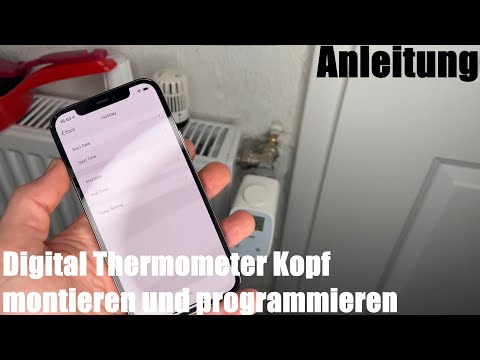 Digital Thermometer Kopf montieren und programmieren essentials Smart Home Heizungsthermostat BT DIY