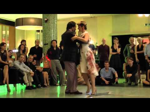  Fabian Peralta  and  Josefina Bermudez Avila  are  dancing  to  "  Todo es amor  "  by  Rodolfo Biagi