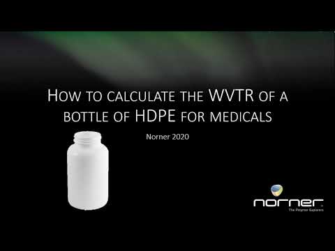 How to calculate the WVTR of a bottle of HDPE for medicals