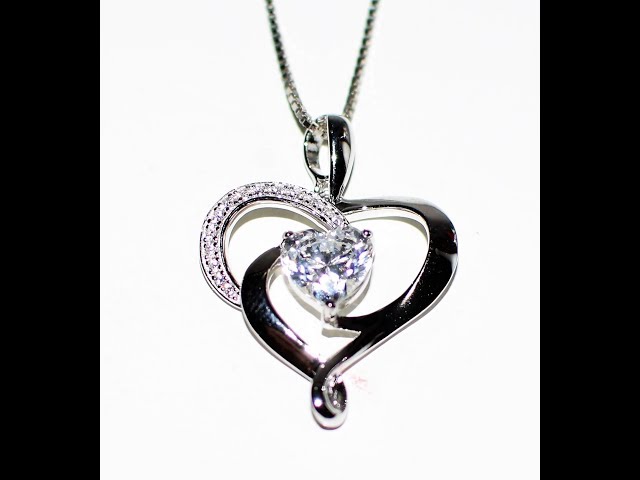 Vídeo relacionado con MICGIGI Collar de plata de ley 925 para mujer, con forma de nota musical, circonita cúbica, Plata