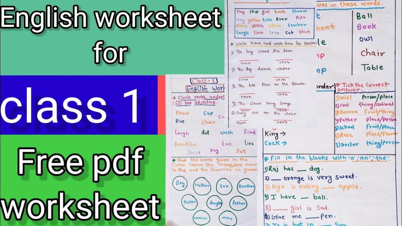 Watch video class 1english worksheet✓grade 1 english✓with free pdf worksheets✓ Now class 1english worksheet✓grade 1 english✓with free pdf worksheets✓