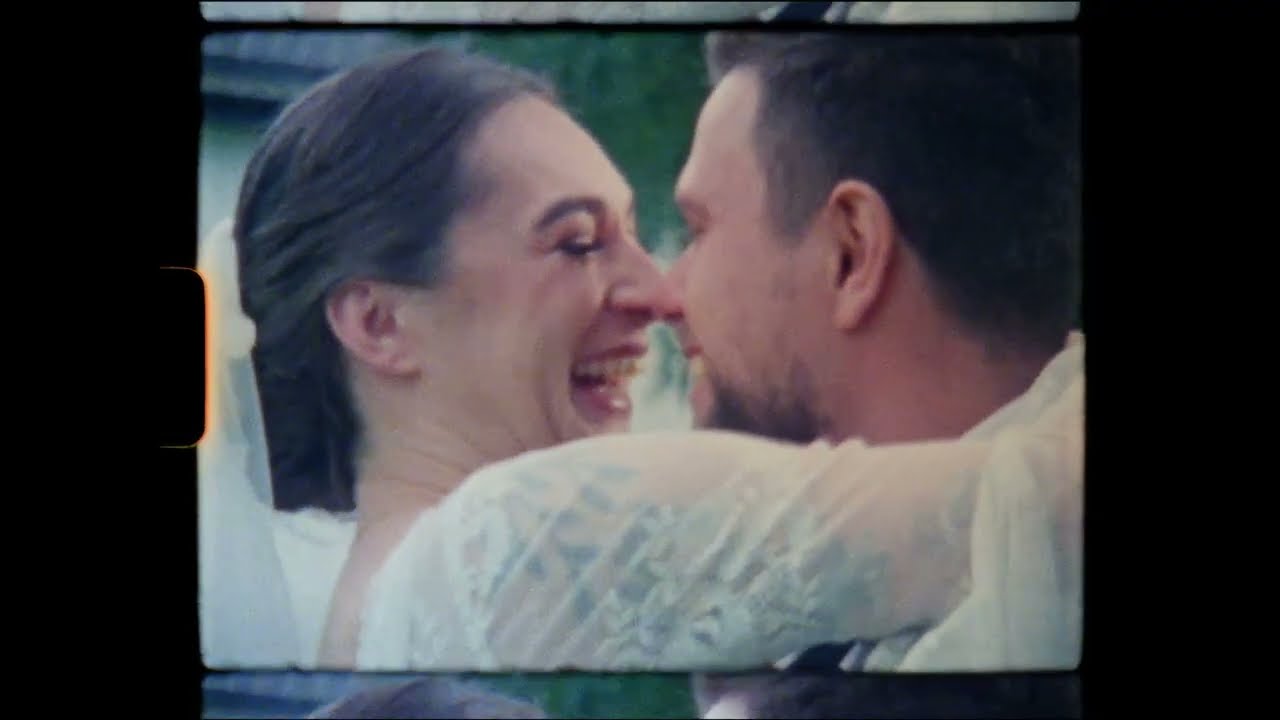 Ewelina i Kuba, kadr z ich filmu ślubnego