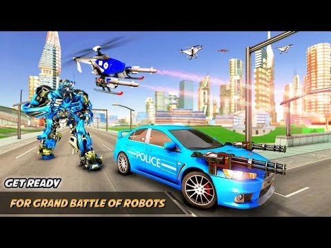 Flying Drone Robot Wars in Grand City - Android Gameplay FullHD