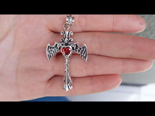 Vídeo relacionado con KeyoGoS Colgante de Espada Rota Chapado en Plata - Collar Gótico de Caballero y Samurái para Hombres y Mujeres