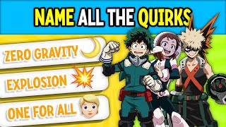 NAME ALL the QUIRKS Challenge! 🔥❄️💪 | My Hero Academia Anime Quiz