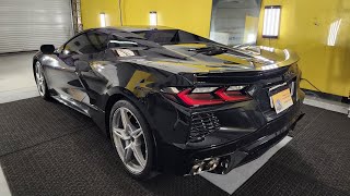 How to tint the back window on a new Chevrolet Corvette C8 by removing the bottom sweep at Tint Man