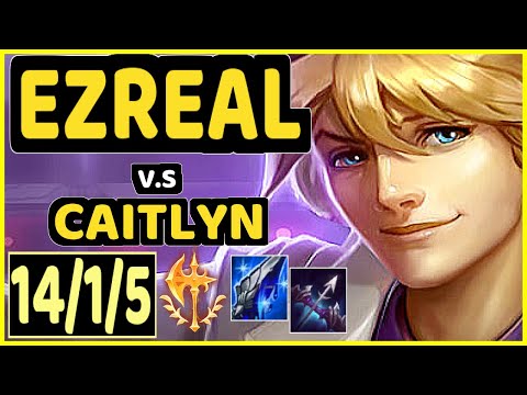 XDSMILEY (EZREAL) vs CAITLYN - 14/1/5 KDA BOTTOM ADC GAMEPLAY - EUW Ranked GRANDMASTER