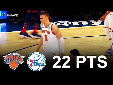 Kristaps Porzingis Full Highlights 2017.12.25 vs 76ers - 22 Pts, 7 Reb, 5 Blk