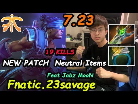 Fnatic 23savage [Anti Mage] Ultra Instinct Carry Try Neutral items New Patch 7.23 Dota 2